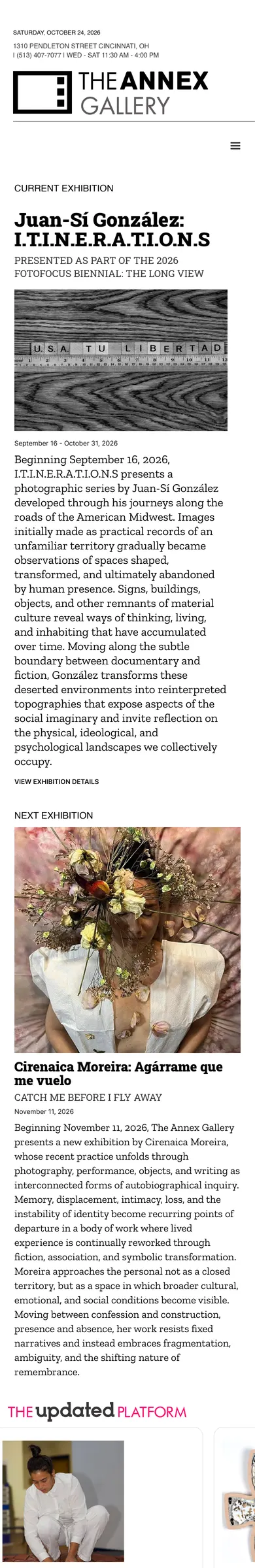 The Annex Gallery — mobile